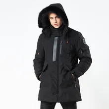 Metropolis Trump Мужская зимняя парка с капюшоном и меховым воротником и пальто 140