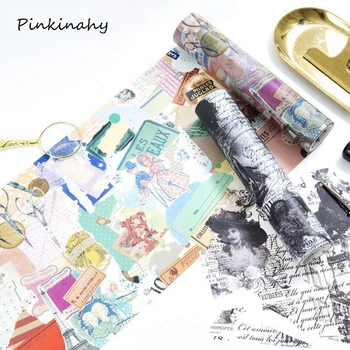 

Creative 20cm wide Retro Paris love letters Decorative Washi Tape DIY Scrapbooking Masking Tape School Office Supply Escolar