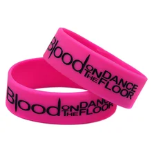 OBH 2 шт 1 дюйм широкая кровь на танцпол силиконовый браслет