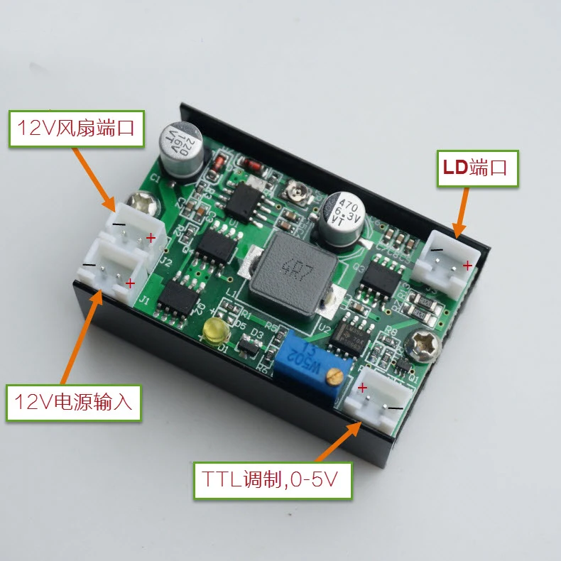 

5A 12V Buck Constant Current Power Supply Driver board / Laser / LED Driver w/ TTL Modulation 1W 3W 4.75W 405/445/450/520nm