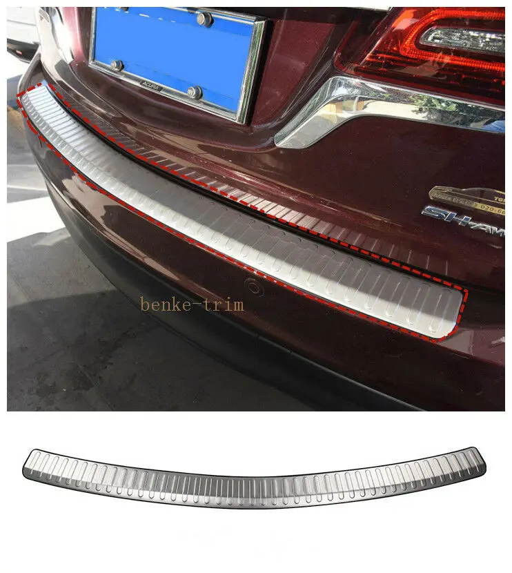 

Stainless Steel Outer Rear Bumper Plate Cover Trim FOR 2014 - 2016 Acura MDX