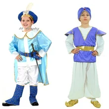Детская одежда для мальчиков арабского Аладдин принц Косплэй костюм для выступления на сцене и маскарад, вечеринка, Хэллоуин костюм для детей на Рождество