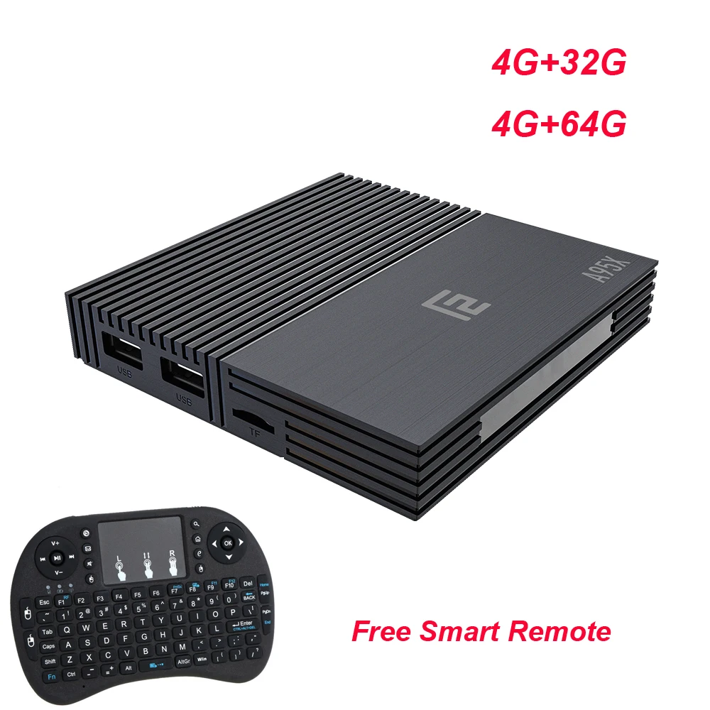 

A95X F2 4K 2.4G/5G WIFI Box 4G Ram 32G Rom Android 9.0 Smart TV Box Amlogic S905X2 Internet Set Top Box