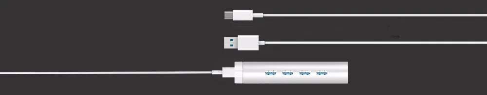 ORICO USB C HUB 4 Порты и разъёмы USB3.0 Hub развернуть Тип C концентратор с Тип C кабель и Тип кабель для Mac/Windows/Linux