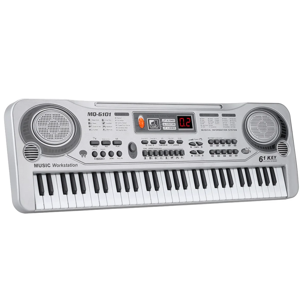  61-Key Keyboard Piano Piano Led Instrument Keyboard 21-Inch Music Education Double-Row Electronic P