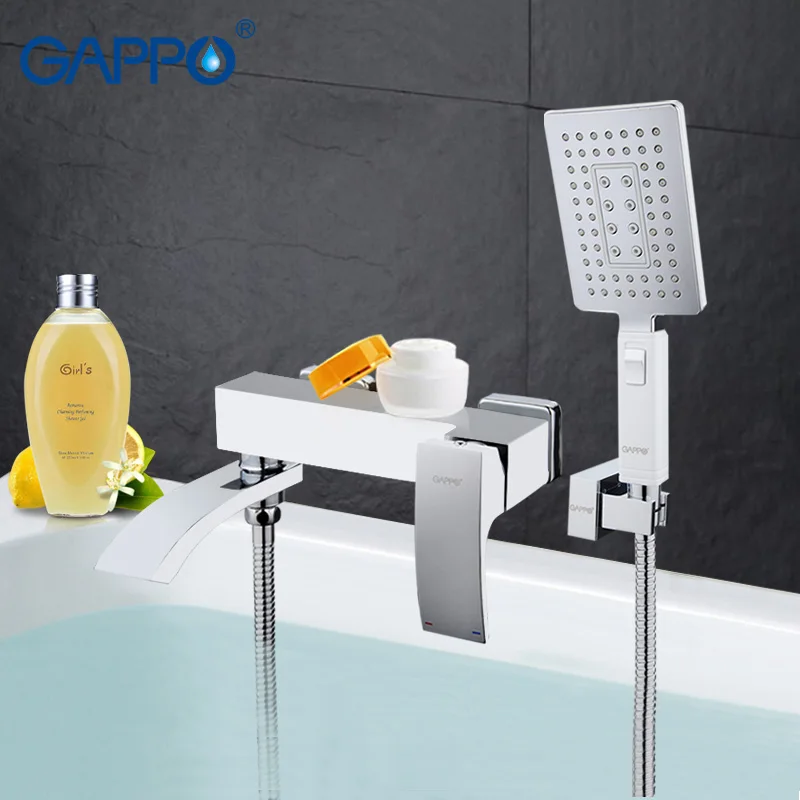 

GAPPO Bathtub Faucet Brass Casting Baking Varnish With Handheld Shower Bathroom Bathtub Sink Taps Mixer Shower Cold Hot water