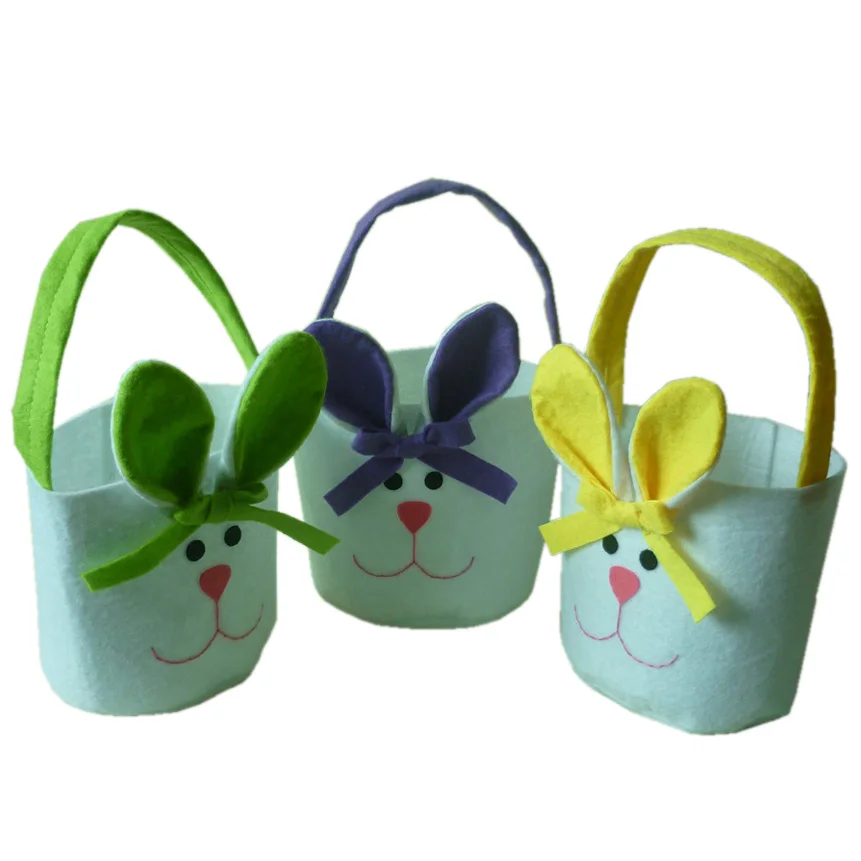 Easter Gift Bag Non woven fabric Material Rabbit Ear Shape Gift Candy