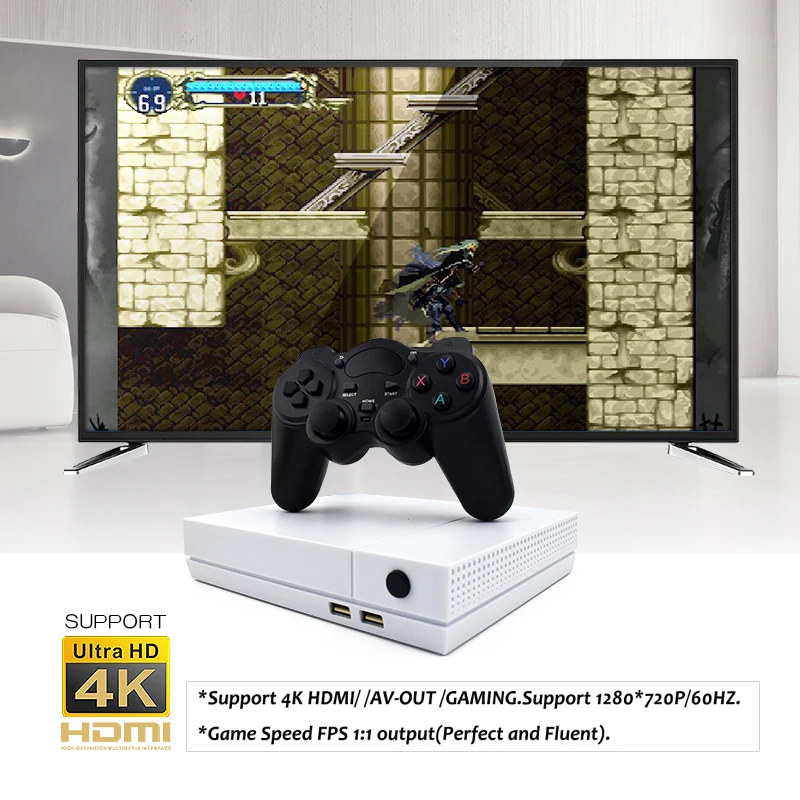 Data Frog HD Game Console 64 Bit Support 4K HDMI TV Output Built In 800 Games For PS1/G.B.A. Retro Console