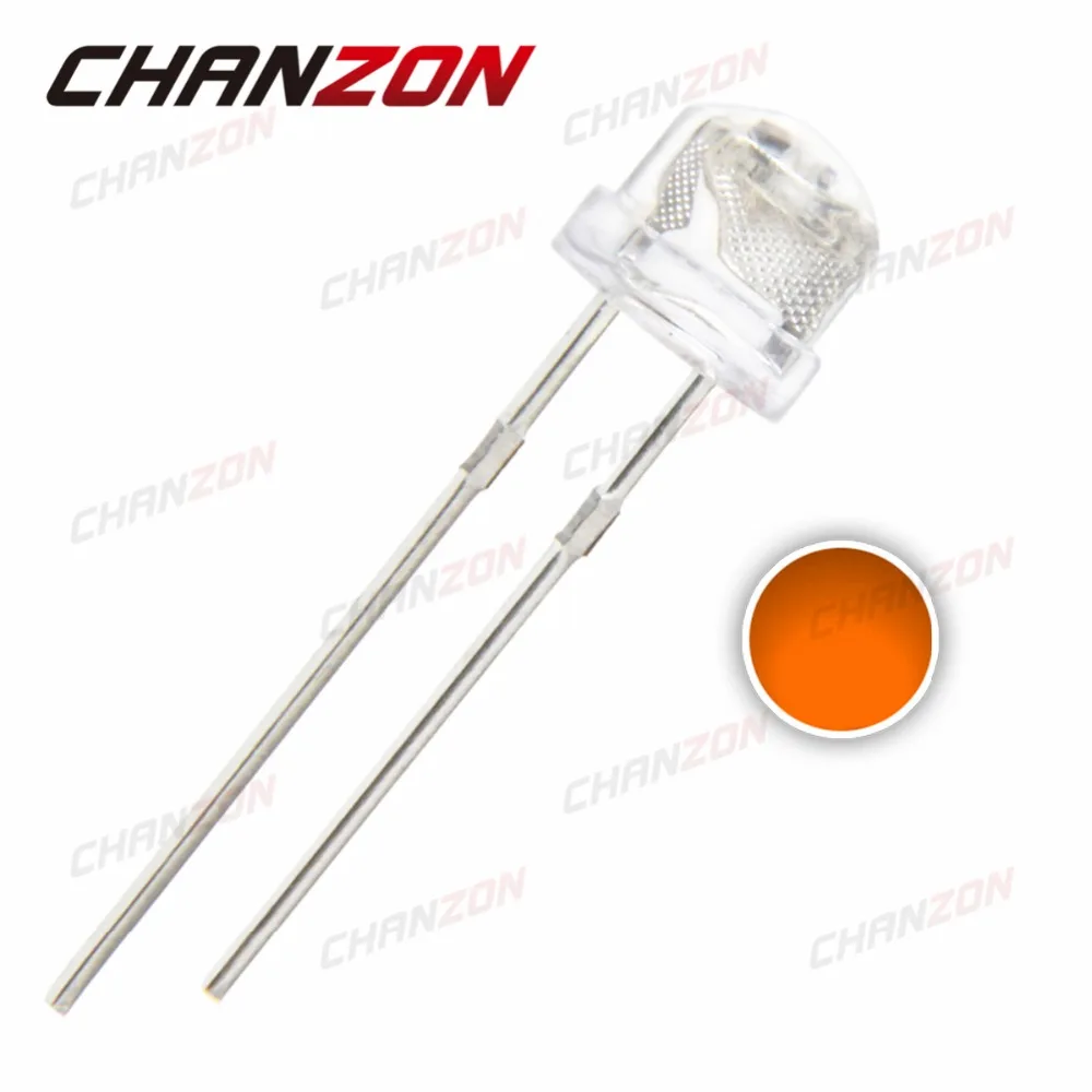 ORANGE 5mm Clear Super Bright LED/'s.. 10 Pcs USA SELLER!!!