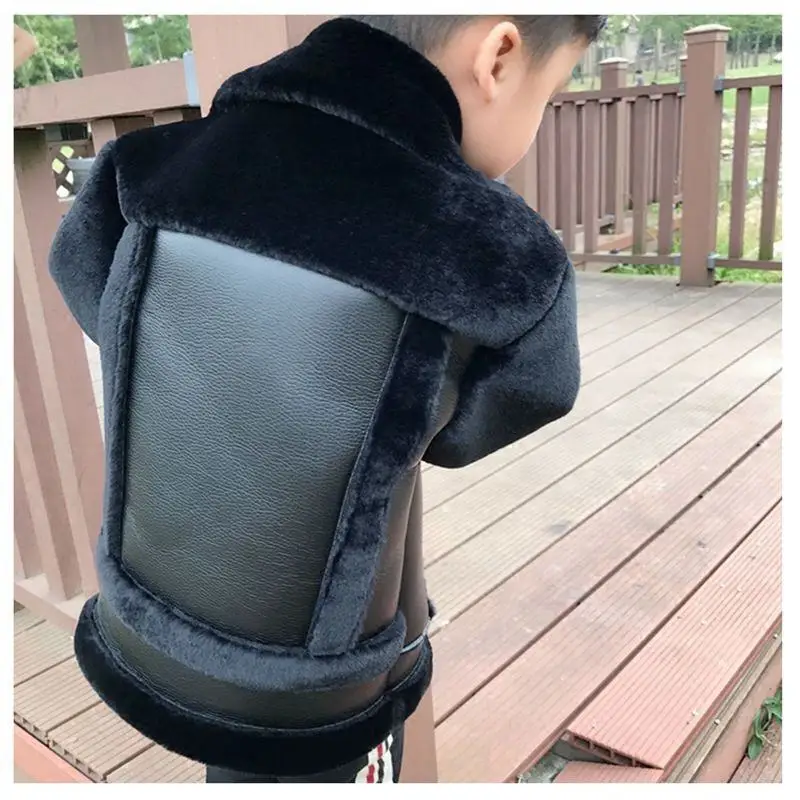 baby boy shearling coat