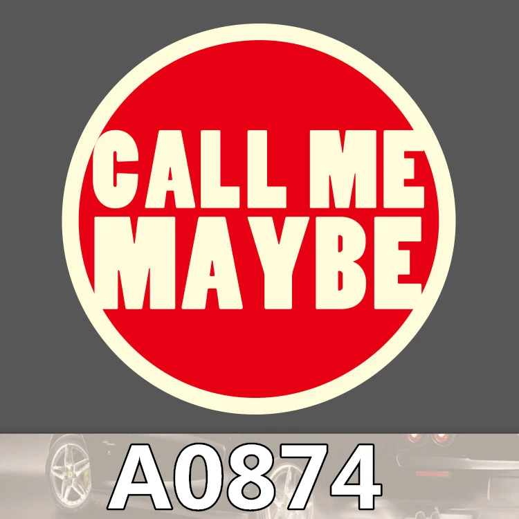 

Bevle A0874 Call me Maybe Waterproof Sticker Notebook Phone Laptop Cartoon Decal Fridge Car Graffiti Sticker