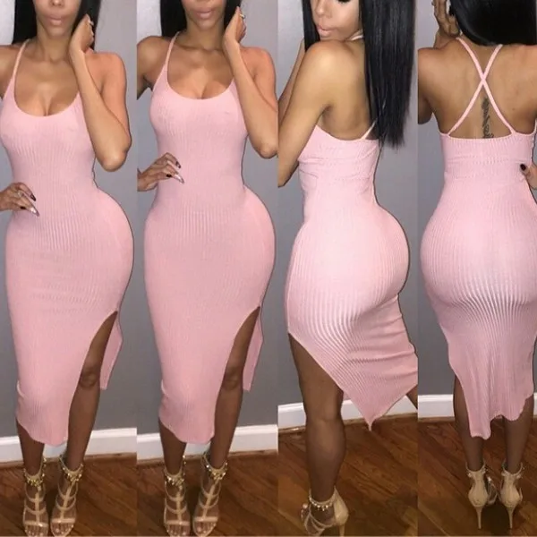 great ass in pink dress