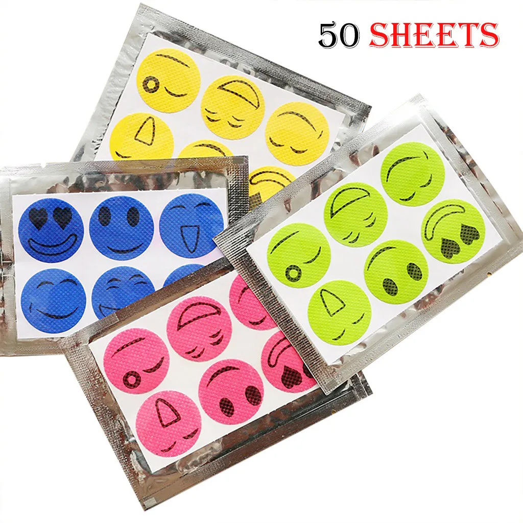 50 Bags 300 Pieces Smiley Mosquito Repellent Stickers For Children Adults outdoor activities non-toxic repellent Stickers 20
