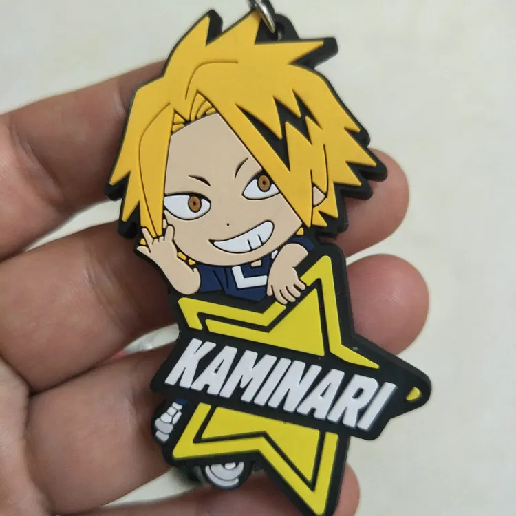 Аниме My Hero Academy брелок ПВХ брелок Iida Aizawa Umaraka Kirishima Kaminari милый мультфильм кулон ювелирные изделия sleutelhanger