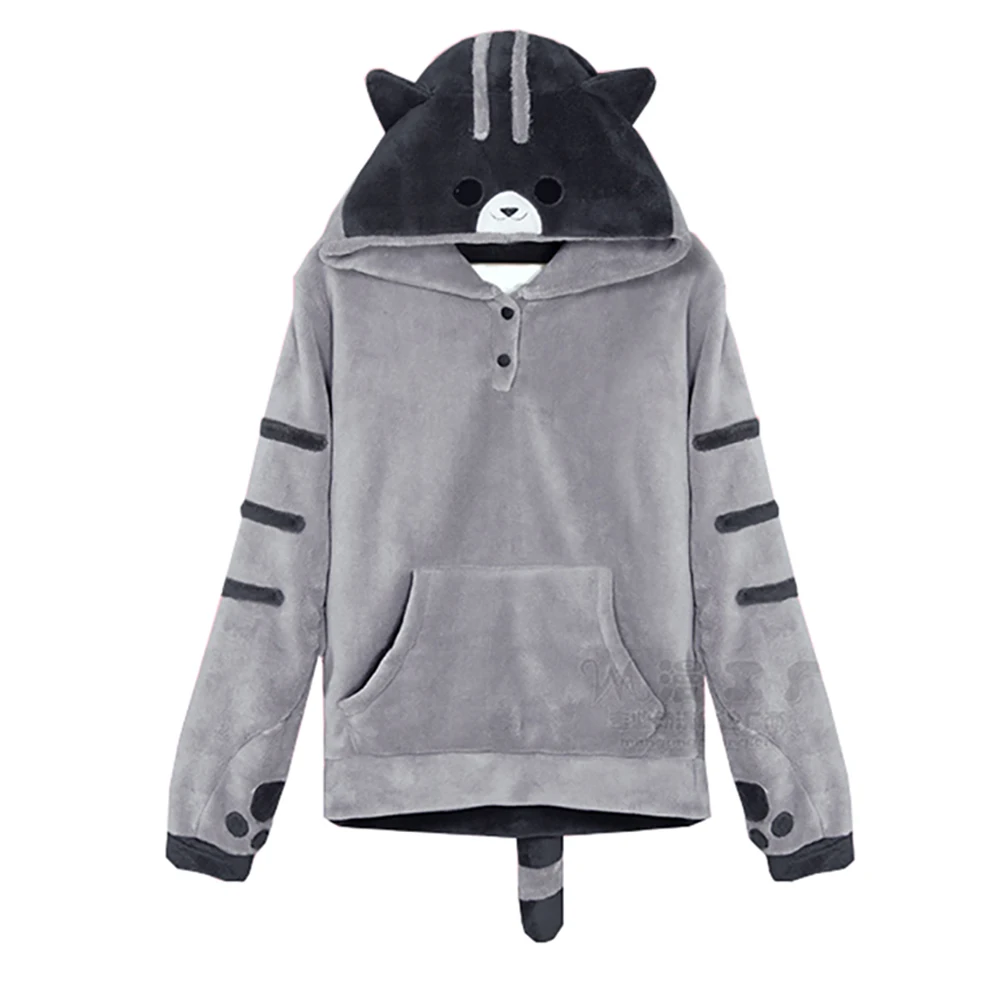 

The cat backyard Anime Lovely cat logo Hoodie Jackets Hooded Tops Coat Sportswear Sweatshirt