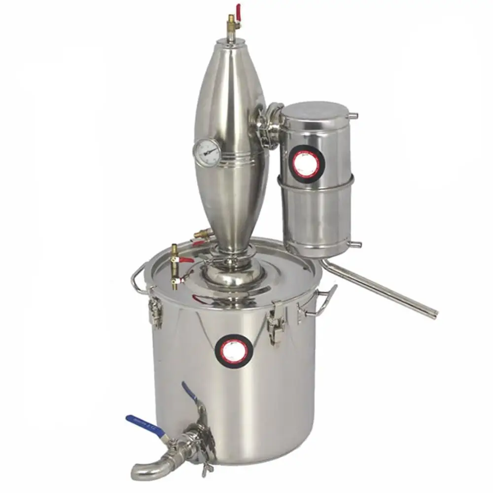 

30L Alcohol Stainless Distiller Home Brew Kit Purifying Wine Making Boiler