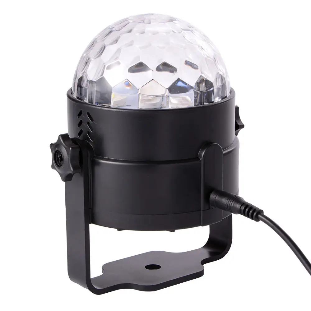 Цветной RGB LED хрустальный шар эффект автомобиля музыкальный ритм диско DJ