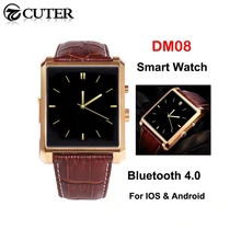 Neue DM08 Bluetooth Smart Uhr IPS Smartwatch Geniune Leder Business Armbanduhr Full View HD Bildschirm Für Android IOS Telefon
