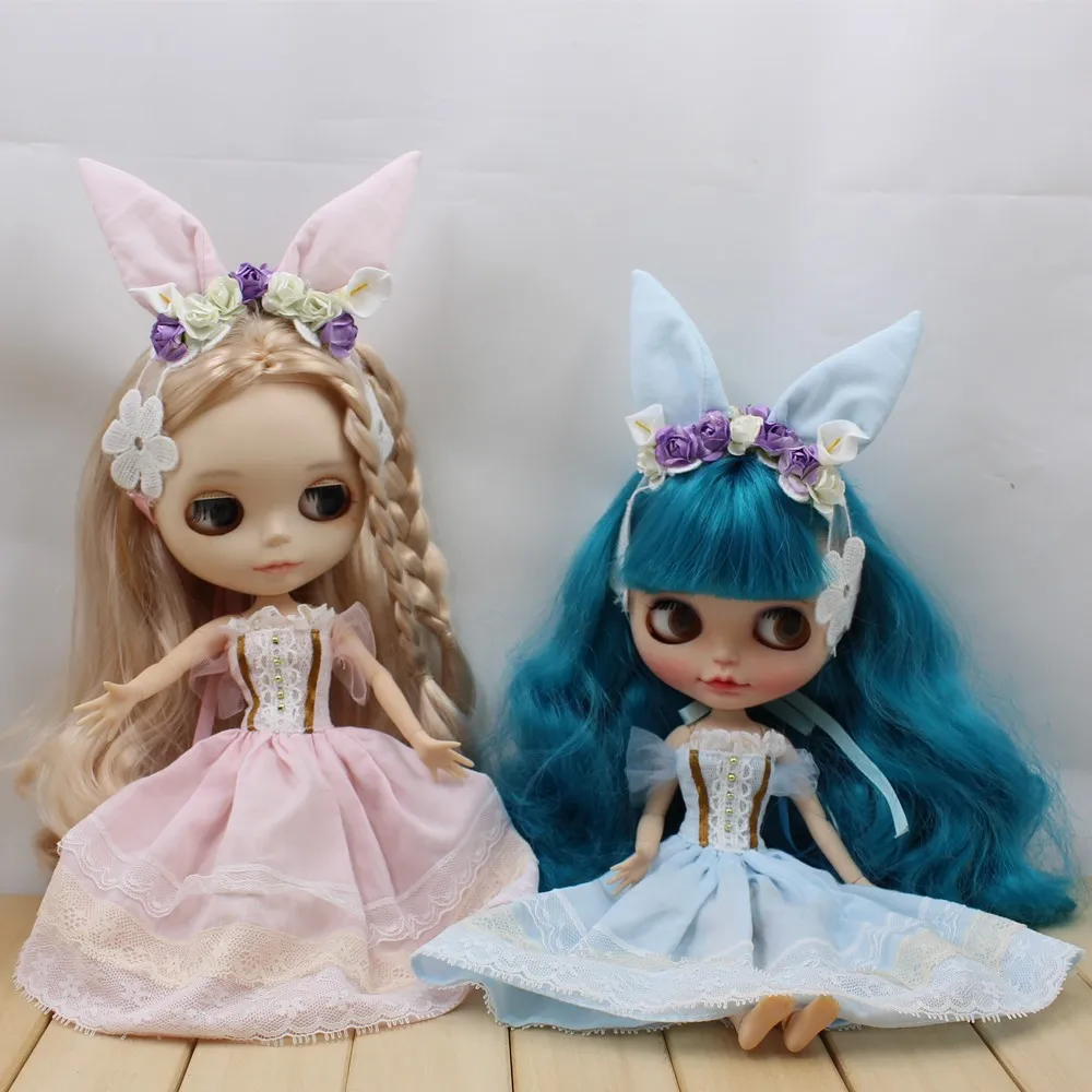 Neo Blythe Doll Wedding Dress with Fancy Headdress 3