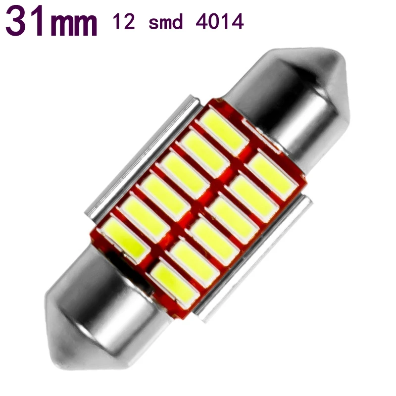 Светодиодный CANBUS 31 мм 36 39 42 C5W C10W 4014 SMD без ошибок автомобильный фестонный