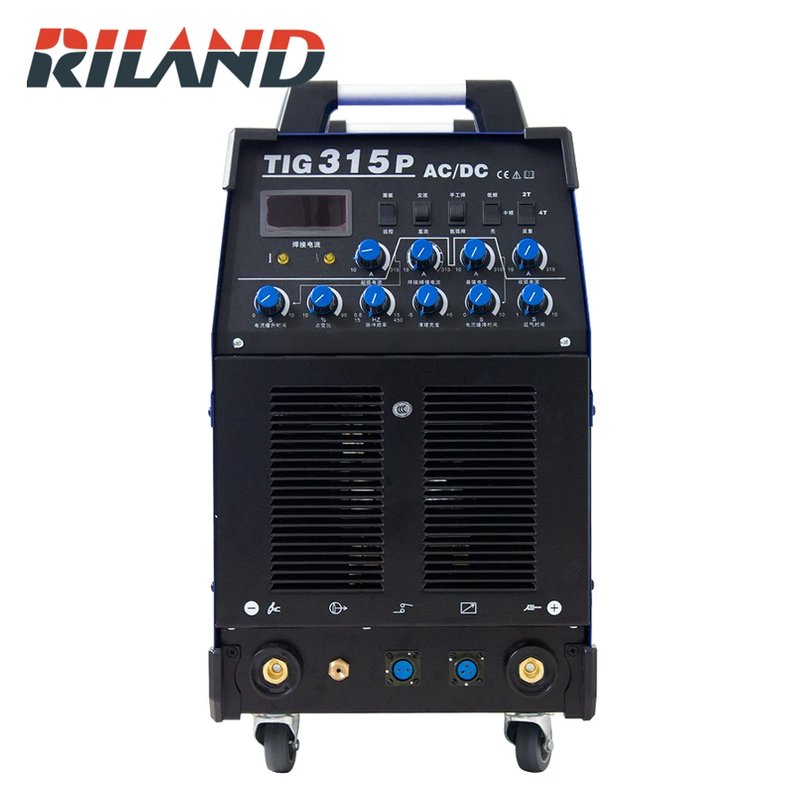 RILAND TIG315P AC/DC квадратная волна импульсная аргоновая дуговая сварка железо медь нержавеющая сталь алюминий TIG сварочный аппарат 380 В