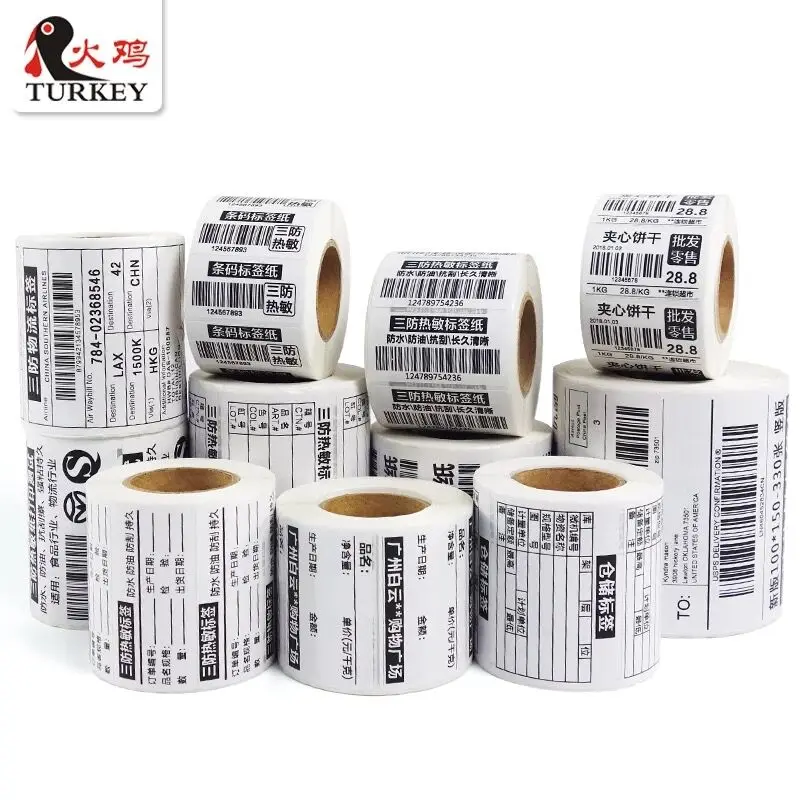 

Jetland Thermal Label Rolls, width of 70mm ~110mm, TOP Coated thermal Shipping Label Roll for address Printing