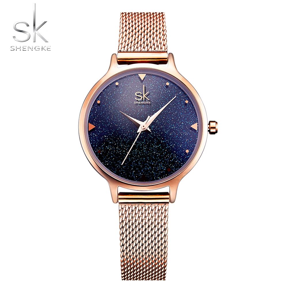 

SHENGKE Fashion Elegant Quartz Women Watch Rose Gold Full Steel Women Wrist Watch New Ladies Brand Luxury Relogio Feminino Gift