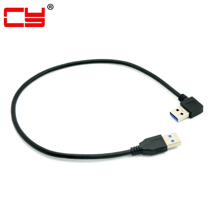 

Xiwai USB 3.0 A Type Male 90 Degree Right Angled to Straight A Type Male Data Cable Cord for Mobile Hard Disk Drive & SSD 40cm