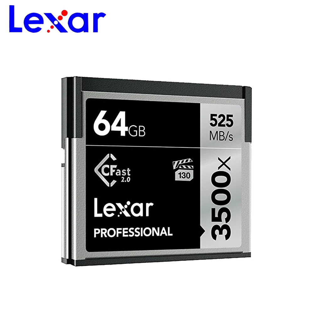 100% оригинал Lexar Подлинная 64 Гб Cfast 2 0 карта 128 ГБ 256 512 3500X 525 м/с профессиональная