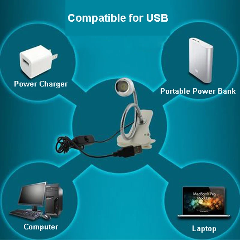 Ingelon USB Lights Laptop Lamp Gadget Clip Flxtures Desk Light LED Technology for Reading Single arm 1 pcs Electronics Gadgets (5)