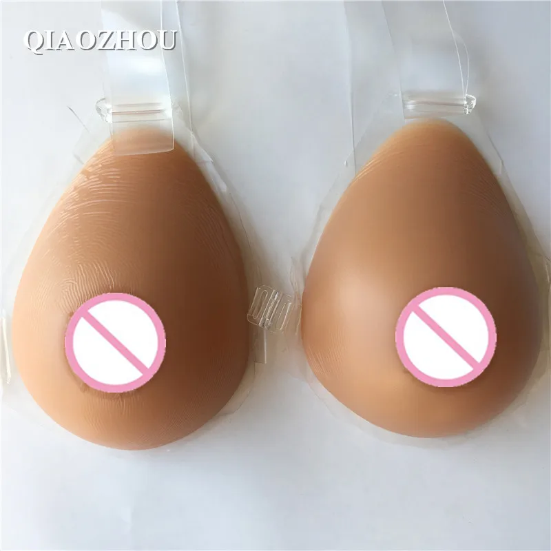 

800 g silicon breast c cup transgender and crossdressing rubber boobs teardrop shape invisible strap