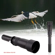 Lightdow 650-1300 мм Объектив Камеры F8.0-16 Ультра Телефото Зум-Объектив с Т-Крепление для Камеры DSLR