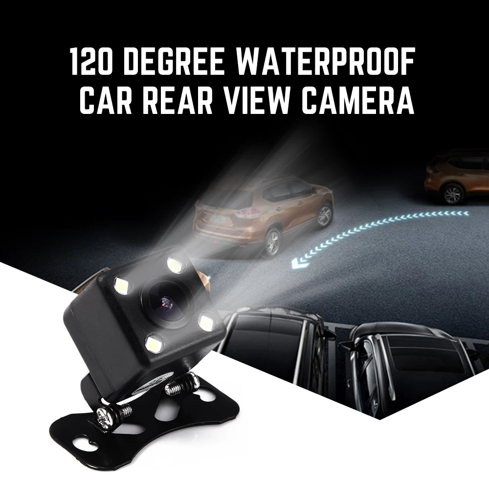 

Car Rear View Camera Night Vision 120 Degree Waterproof HD 4 LED RCA Backup Parking Assistance Car Back Reverse Camera