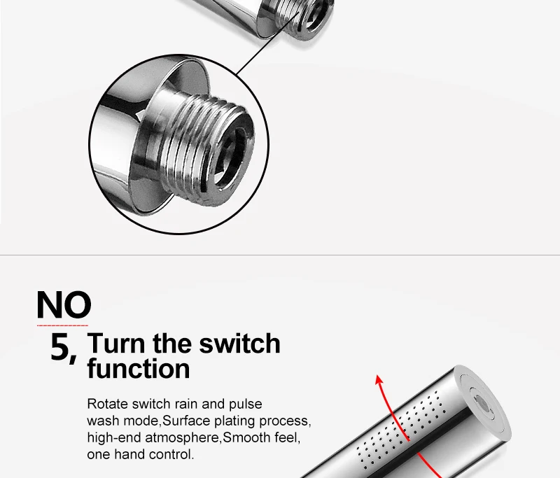 С ручным душем для душа Давление дождя и пульверизатор Супер наддув Ванная комната Съемная моющаяся насадка для душа