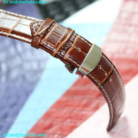 24mm Great Brown All Genuine Leather Unisex Watch Band Straps WB1037A24GB