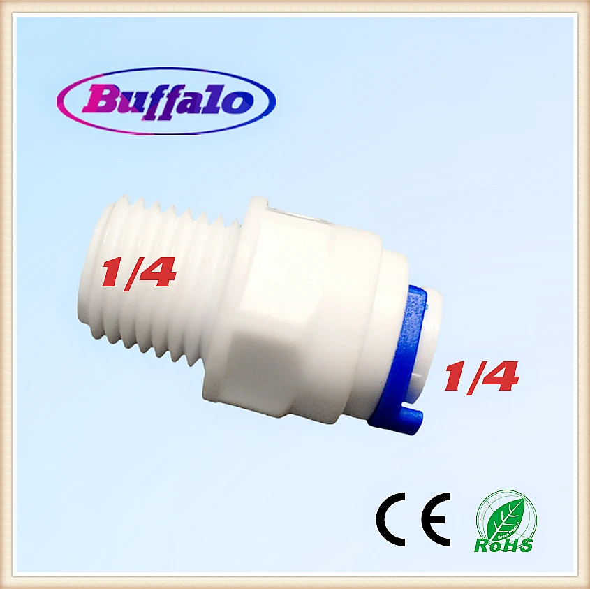 25PCS 1/4" Threaded Male Quick Connect Plastic hose threaded pipe Tube