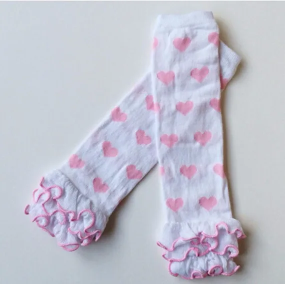 Детские гетры, детские леггинсы, Колготки хлопковые носки с принтом в форме сердца, на День святого Валентина, для младенцев, для малышей, с оборками, теплые, милые, Kniekousen Meisje - Цвет: 5