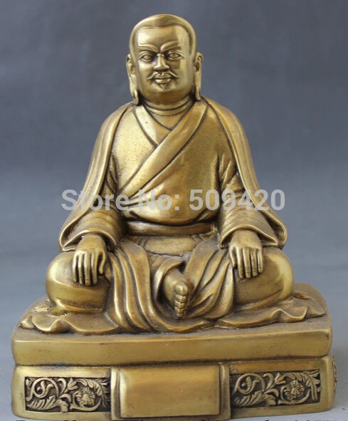 

Old Tibet Tibetan Buddhism Seat Brass Guru Rinpoche Padmasambhava Buddha Statue