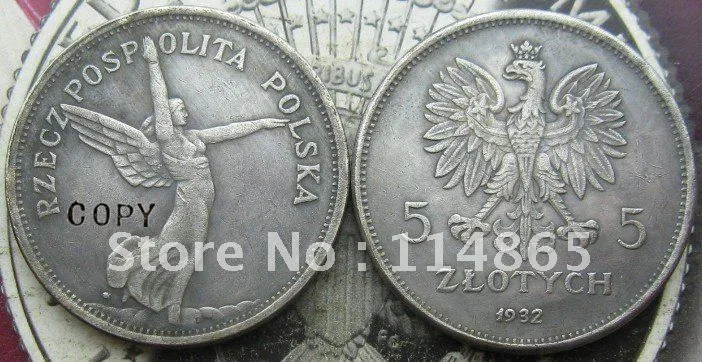 

1932-POLAND-NIKE-5-ZLOTYCH COPY commemorative coins-replica coins medal coins collectibles badge