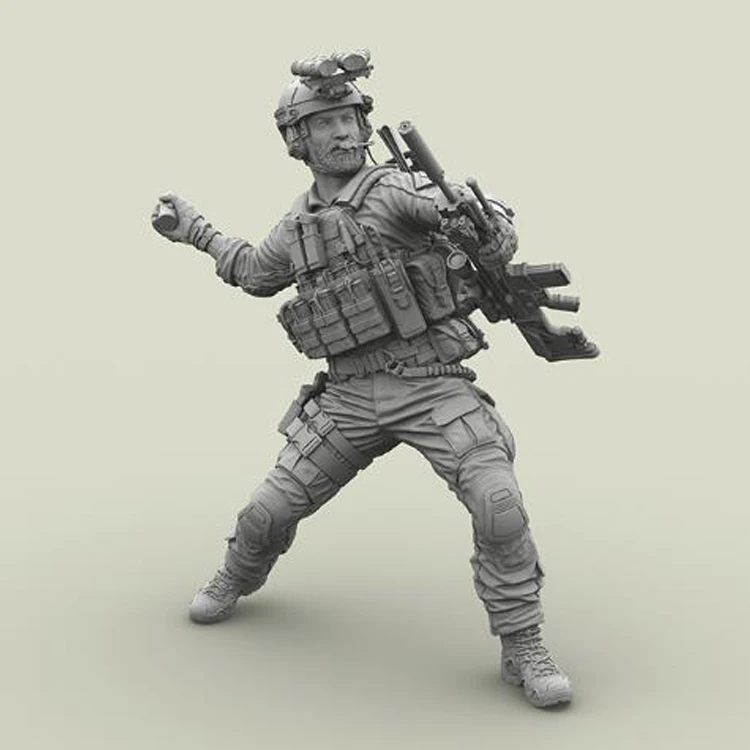 Военно морской котик США 1/35 (бросок снайпера M18 со шрамом Mk.20) модель солдатика из