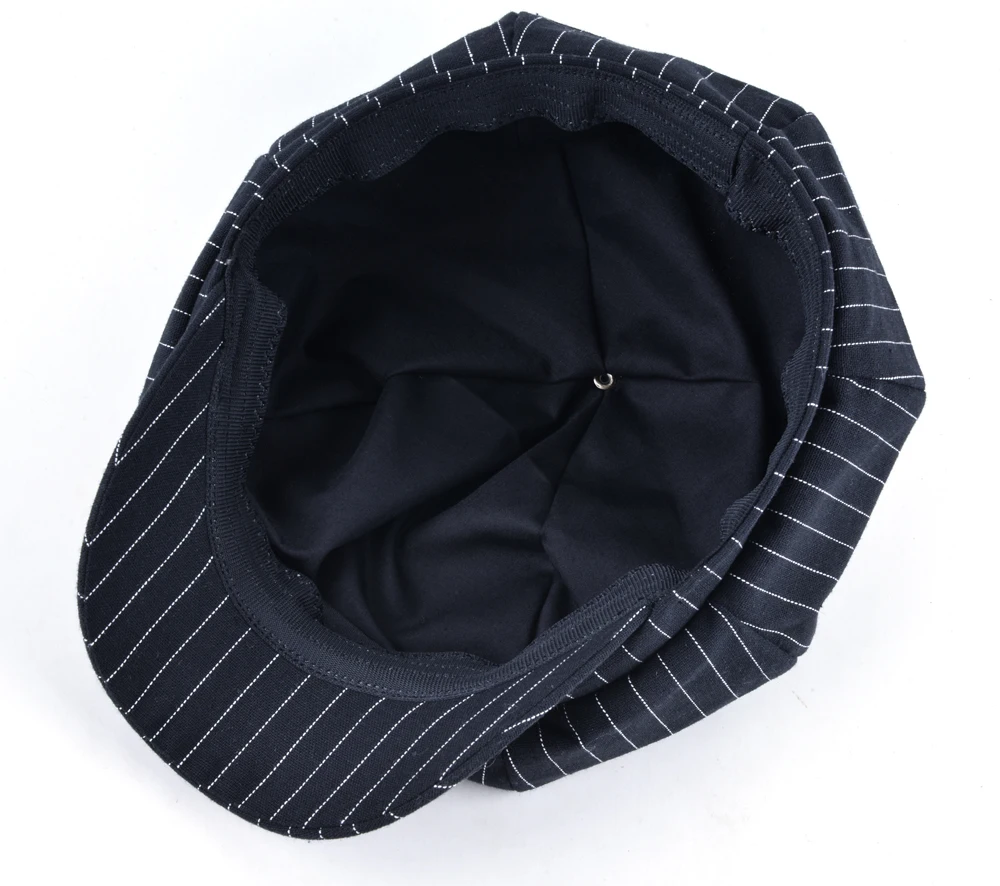 Autumn and winter newsboy caps womens fashion plaid casual hat octagonal cap cotton and linen mixing beret hats for women