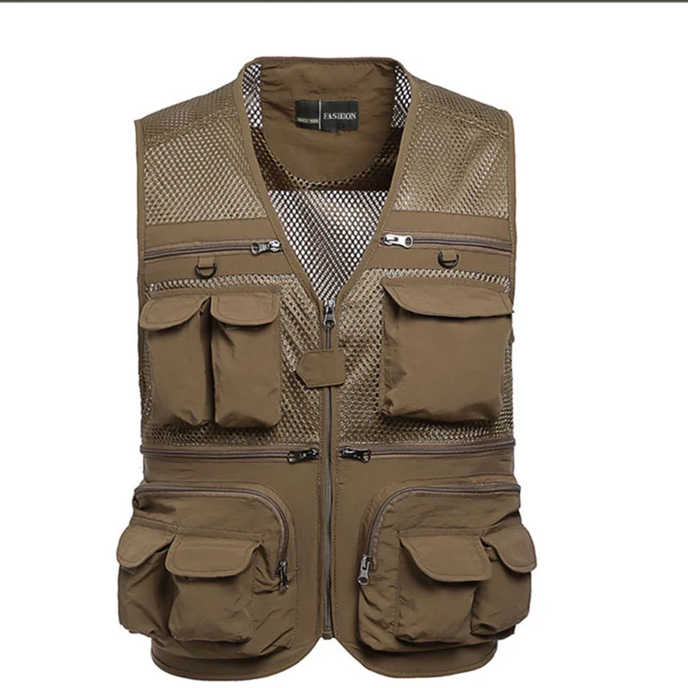 

2PCS Fishing Vest Outdoors Multi Pockets Mesh TOPIND Fishing Vest Mesh