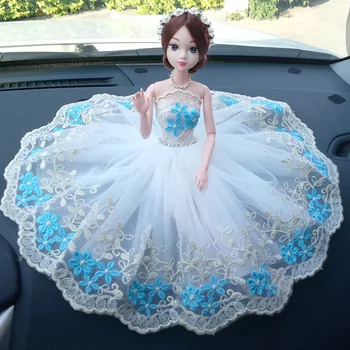 

Handmade Lace Wedding Doll Princess Doll Car Accessories Gifts