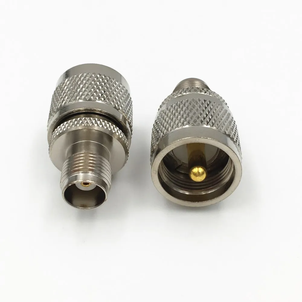100 шт. латунь PL259 UHF штекер PL 259 разъем к TNC Гнездовой RF коаксиальный Прямой адаптер