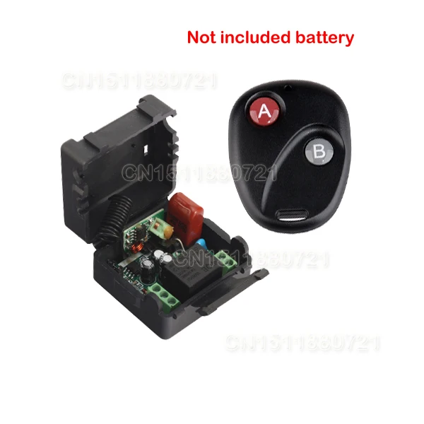

220V 1CH 10A RF Wireless Remote Switch Momenrary Toggle Latched Adjustable Not With Battery