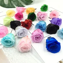 1 коробка 24 головы цветы Высокое качество консервированные цветы цветок бесморская роза 2-3 см диаметр вечная жизнь цветок Материал Подарочная коробка