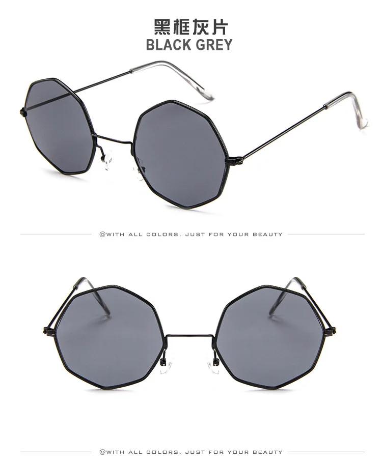 Модные женские прозрачные мужские очки, винтажные очки, Ретро стиль, роскошные брендовые дизайнерские квадратные маленькие шестигранные женские солнцезащитные очки