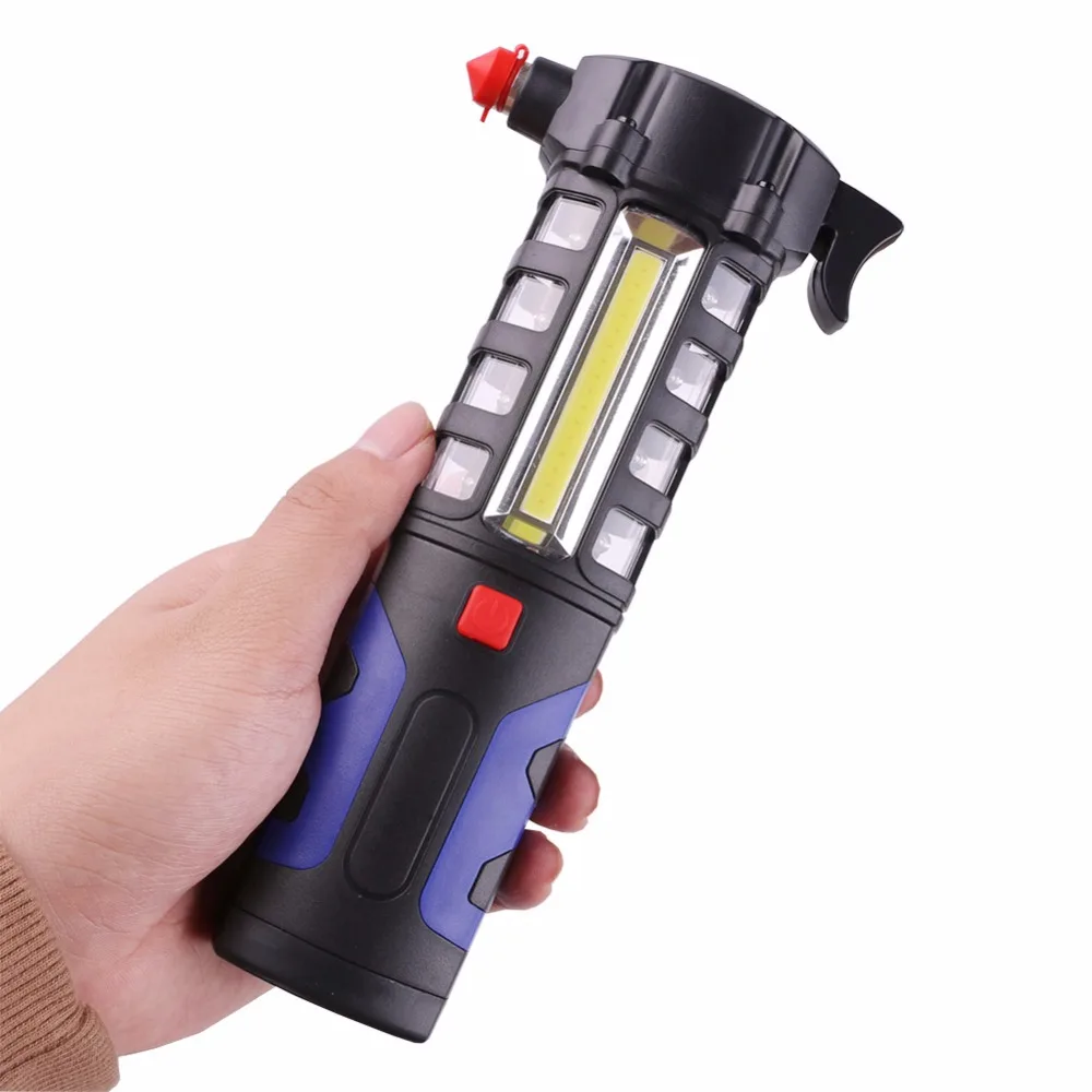 Multifunction Car Emergency Tool Escape Safety Torch Tool COB 16 LEDs