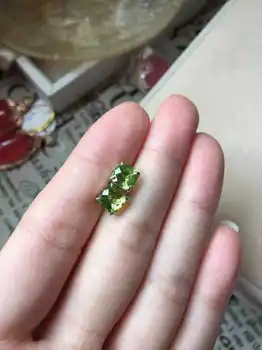 買取 ナチュラルカンラン石イヤリング925シルバー天然ペリドット宝石用原石のイヤリング女性ファッションエレガントなラウンドファインイヤリング用パーティー