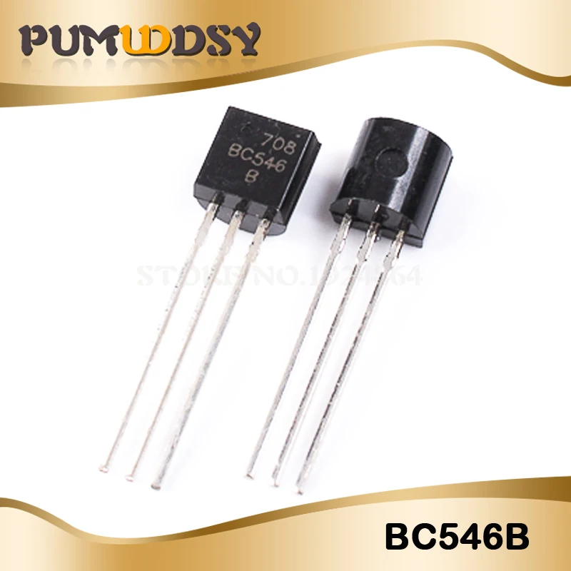 

100pcs BC546 in-line triode transistor TO-92 0.1A IC
